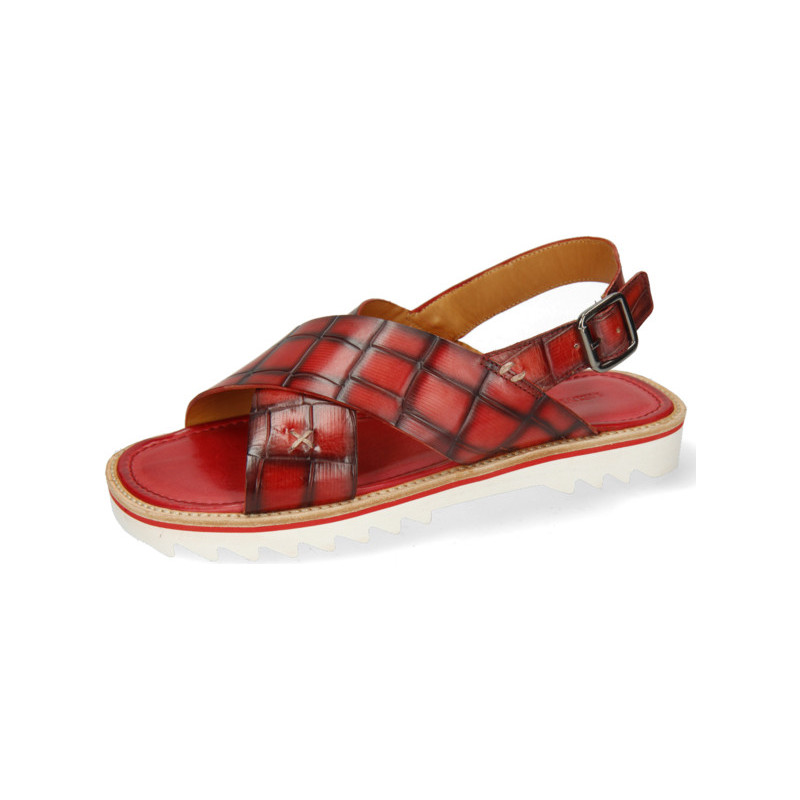 Buty letnie męskie Melvin & Hamilton ze skóry z klamrami