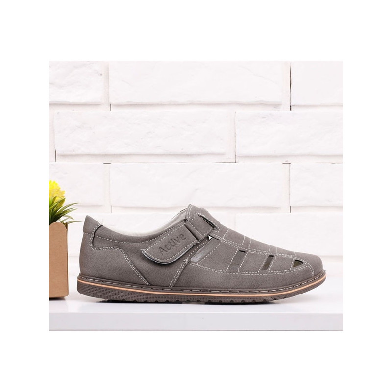 Buty letnie męskie Yourshoes ze skóry ekologicznej