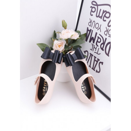 Balerinki Yourshoes na rzepy