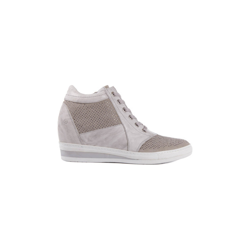 Buty sportowe bayla na zamek ze skóry na koturnie