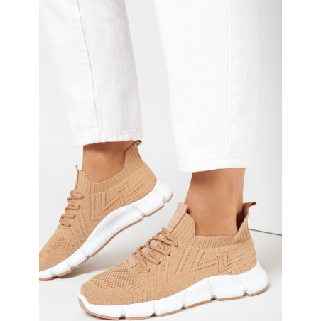 Buty sportowe born2be z płaską podeszwą w sportowym stylu sznurowane