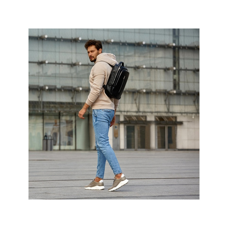 Buty sportowe Domeno sznurowane ze skóry