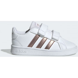 Buty sportowe dziecięce Adidas ze skóry na rzepy