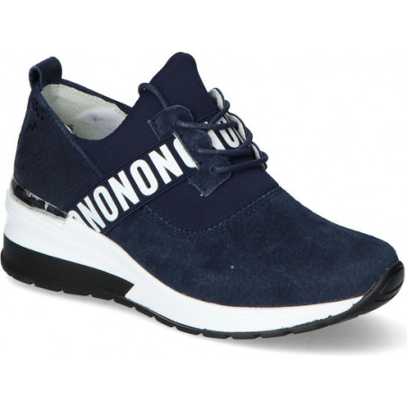 Buty sportowe Filippo sznurowane ze skóry w sportowym stylu