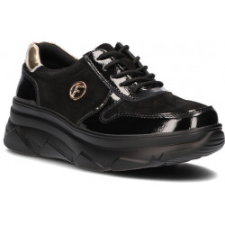 Buty sportowe Filippo ze skóry na platformie w sportowym stylu