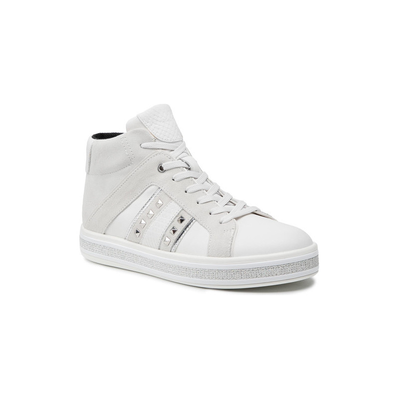 Buty sportowe Geox ze skóry sznurowane