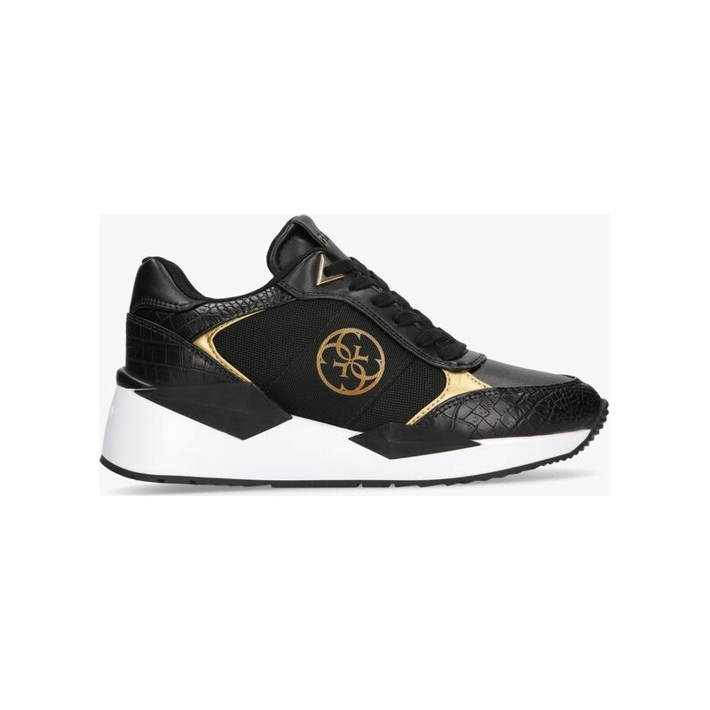 Buty sportowe Guess sznurowane z płaską podeszwą w sportowym stylu