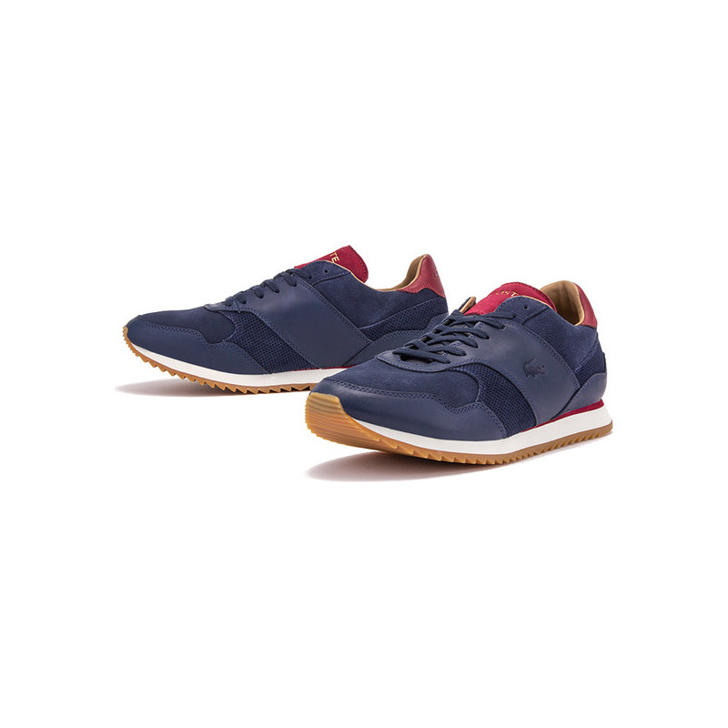 Buty sportowe Lacoste sznurowane ze skóry