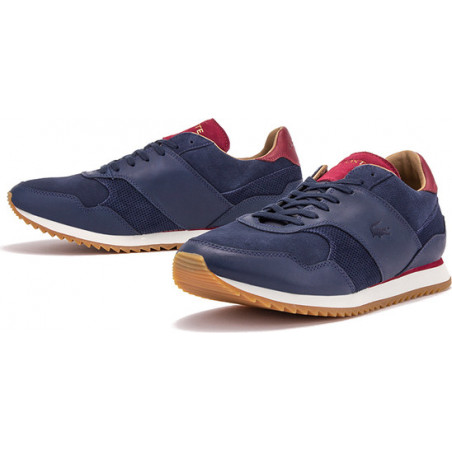 Buty sportowe Lacoste sznurowane ze skóry