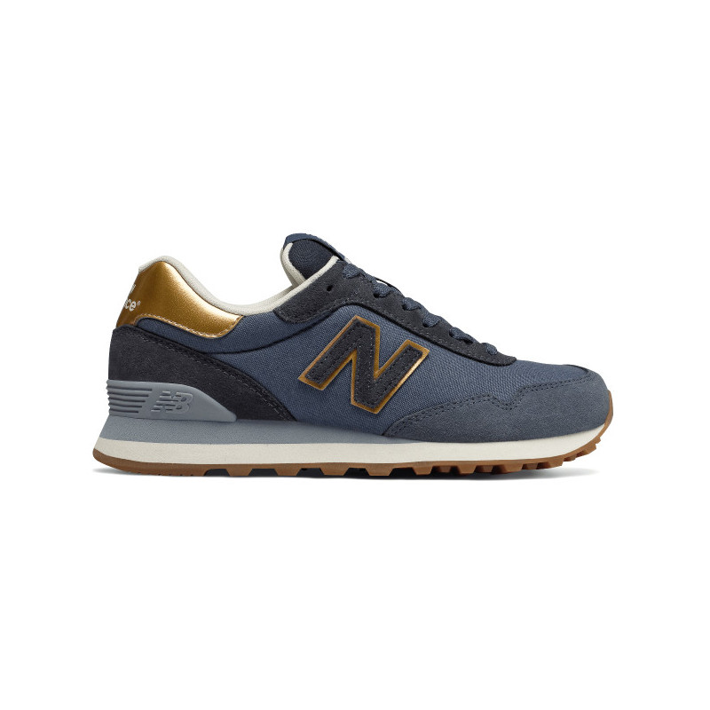 Buty sportowe New Balance sznurowane na koturnie z zamszu