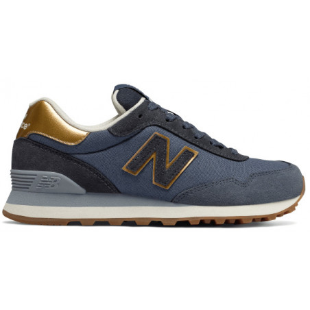 Buty sportowe New Balance sznurowane na koturnie z zamszu