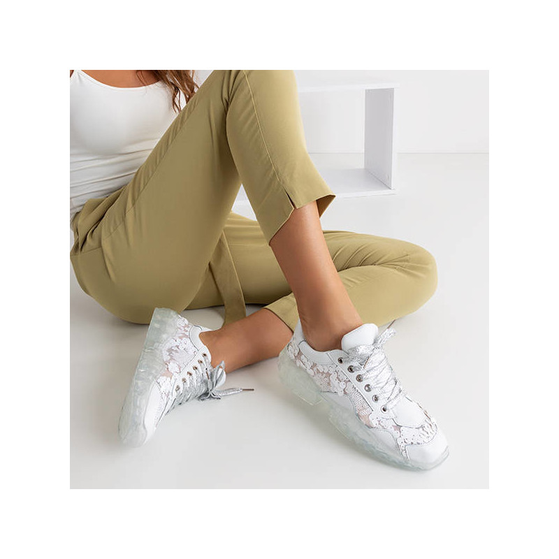Buty sportowe Royalfashion.pl z płaską podeszwą sznurowane