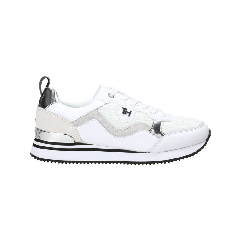 Buty sportowe Tommy Hilfiger sznurowane ze skóry
