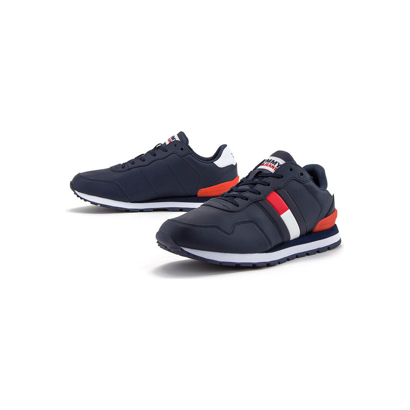 Buty sportowe Tommy Hilfiger ze skóry sznurowane