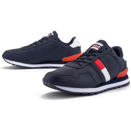 Buty sportowe Tommy Hilfiger ze skóry sznurowane