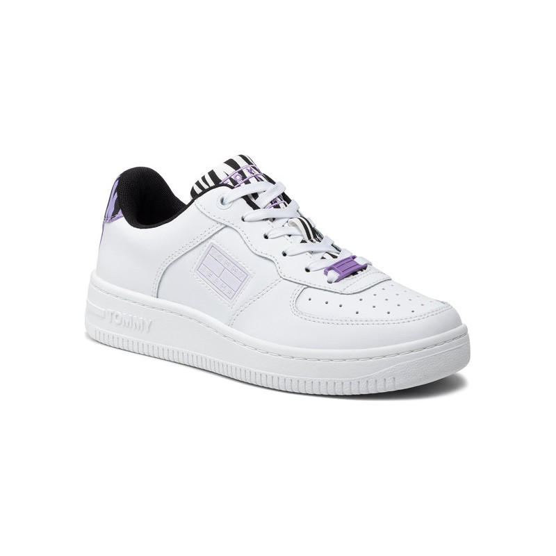 Buty sportowe Tommy Jeans sznurowane w sportowym stylu z płaską podeszwą