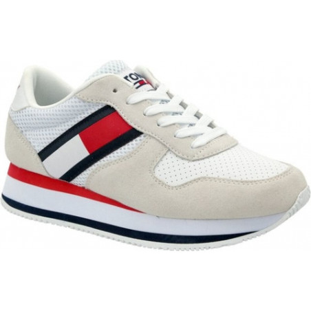 Buty sportowe Tommy Jeans sznurowane ze skóry
