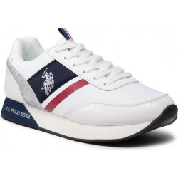 Buty sportowe U.S. Polo w sportowym stylu z płaską podeszwą ze skóry ekologicznej