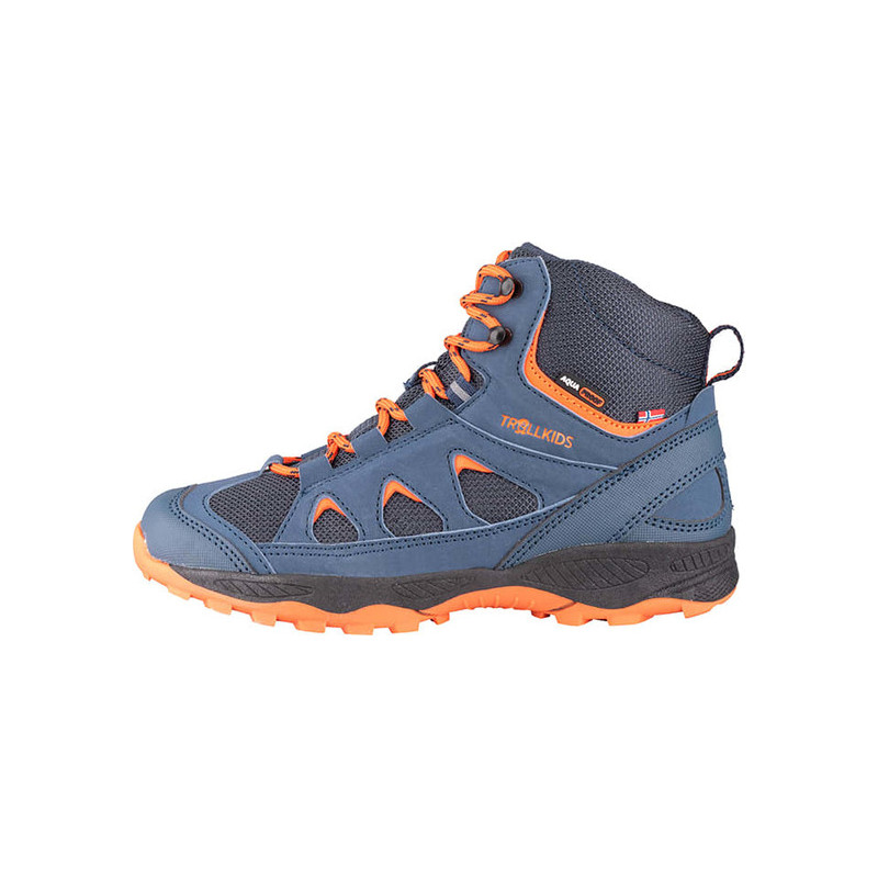 Buty trekkingowe dziecięce Trollkids ze skóry sznurowane