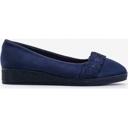 Baleriny Gemre.com.pl w stylu casual z zamszu