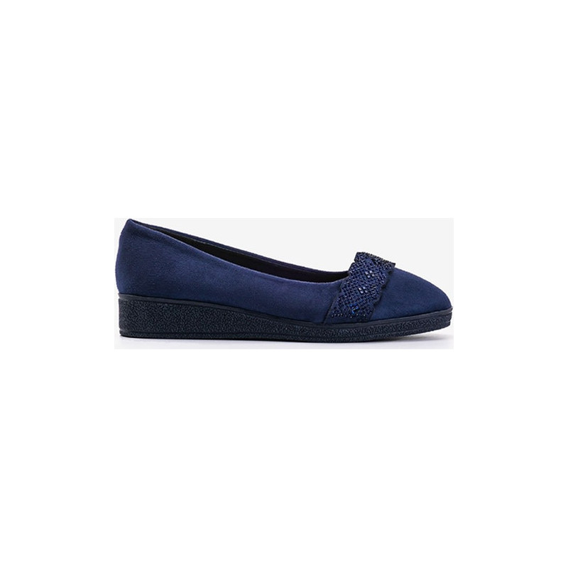 Baleriny Gemre.com.pl w stylu casual z zamszu