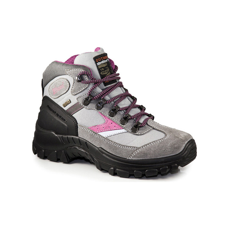 Buty trekkingowe Grisport z płaską podeszwą z zamszu sznurowane