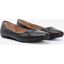 Baleriny Gemre.com.pl w stylu casual ze skóry z płaską podeszwą