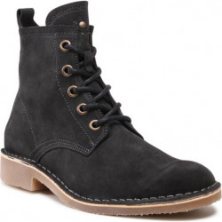 Buty zimowe FLY London sznurowane w stylu casual ze skóry