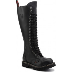 Buty zimowe NAGABA sznurowane w rockowym stylu ze skóry