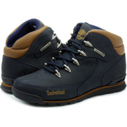 Buty zimowe Timberland sznurowane ze skóry w rockowym stylu