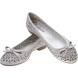 Baleriny Lafemmeshoes w stylu casual ze skóry z płaską podeszwą