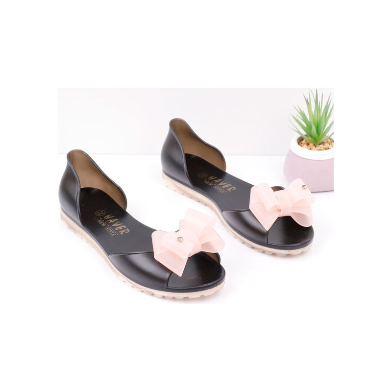 Czarne balerinki Yourshoes
