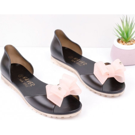 Czarne balerinki Yourshoes