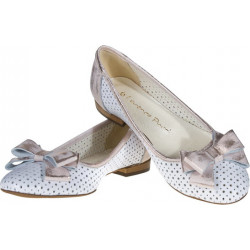 Baleriny Lafemmeshoes z płaską podeszwą w stylu casual ze skóry