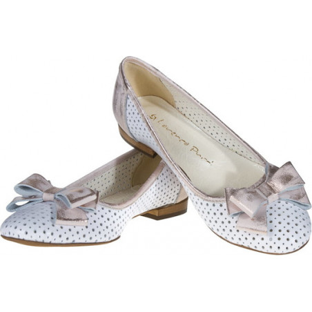 Baleriny Lafemmeshoes z płaską podeszwą w stylu casual ze skóry
