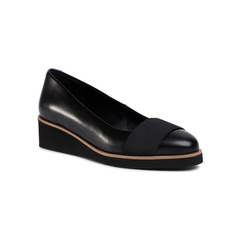 Czarne baleriny eobuwie.pl w stylu casual