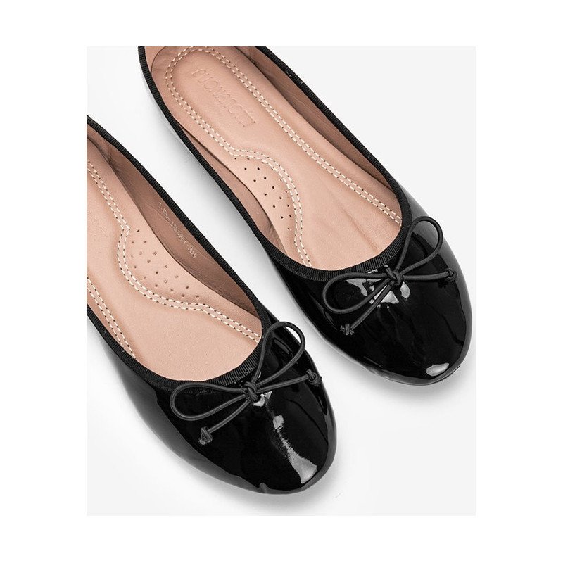 Czarne baleriny Gemre.com.pl w stylu casual