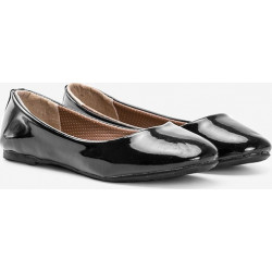 Czarne baleriny Gemre.com.pl ze skóry w stylu casual