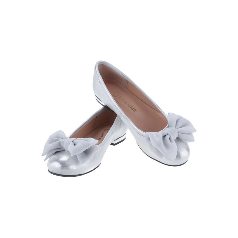 Baleriny Lafemmeshoes z płaską podeszwą ze skóry w stylu casual