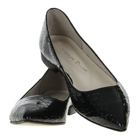 Czarne baleriny Lafemmeshoes ze skóry