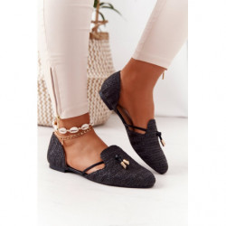 Czarne baleriny Lu Boo w stylu casual