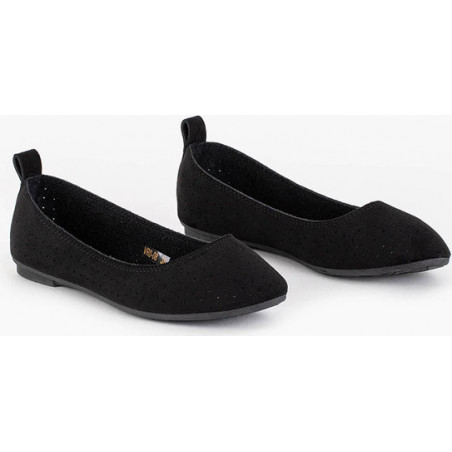Czarne baleriny Royalfashion.pl w stylu casual