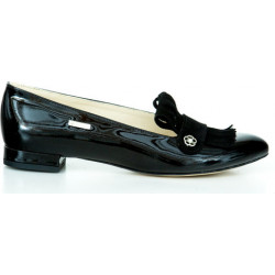 Czarne baleriny Zapato w stylu glamour