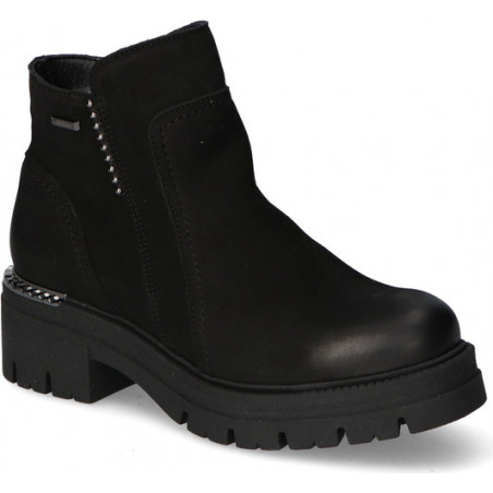 Czarne botki Arturo na zamek z nubuku w stylu casual