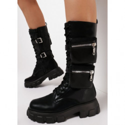 Czarne botki born2be