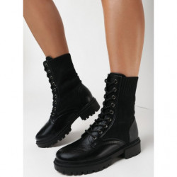 Czarne botki born2be w stylu casual