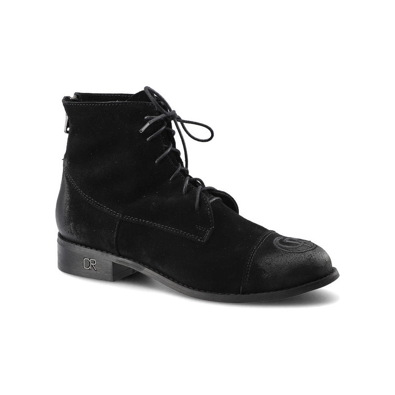 Czarne botki Carinii na zamek