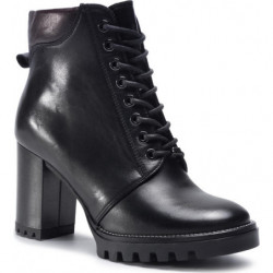 Czarne botki eobuwie.pl sznurowane