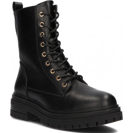 Czarne botki Filippo sznurowane w stylu casual