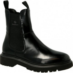 Czarne botki Gant ze skóry